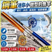 【鋼筆迷你小微型釣魚竿】前打 冰釣 溪流竿 1.8米 2.1米 2.4米 短節 1.6米 鋼筆釣竿 前打竿 釣竿 溪流釣