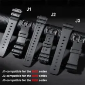 16 毫米樹脂矽膠錶帶適用於卡西歐 G-shock DW 5600 6900 9052 系列替換 TPU 錶帶防水運動手
