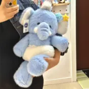 可愛大象安撫玩偶牀上小象兒童毛絨玩具睡覺公仔娃娃生日禮物女生