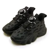 【DIADORA】中大童 迪亞多那 19cm-24.5cm 輕量寬楦避震慢跑鞋 星際泡泡BUBBLE系列(黑 11165)