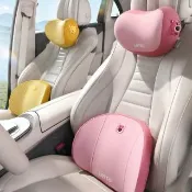 【Disney 迪士尼】米奇米妮軟彈記憶棉汽車頭枕護頸枕(小熊維尼/熊抱哥 車用頭枕)