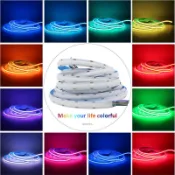 LED燈帶居家佈置COB貼片2835 5050燈條12V或者 24V柔性軟燈帶RGB 單色電競氣氛燈高亮無暗區家裝吊頂裝