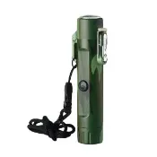 【求生必備】USB三合一迷彩電弧脈衝打火機(手電筒 指南針 防風防水 充電 電子點火器 露營 戰略)