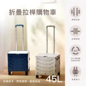 【AH倉庫直出,同倉可併單】【丹露 DANRO】折疊拉桿購物車(TSC-45L) 手推車 露營推車 置物推車