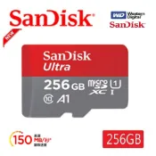 SanDisk 全新版 Ultra microSD A1 32G 64G 128G 256G (原廠10年保固)