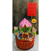 祝壽壽桃單層的蛋糕塔
