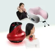 【MRF 健身大師】3IN1電動刮痧儀+U型按摩枕
