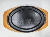 一鑫餐具【營業用大豬牛排盤】豬排鐵盤牛排鐵盤牛排盤快炒盤煎盤鐵板燒盤牛排鐵板