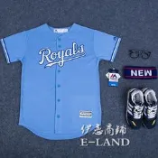 美國官網MLB大聯盟棒球球衣正品majestic皇家隊Royals田中將大王建民兒童小孩嬰兒寶寶親子全家福套裝