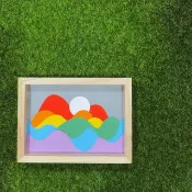 彩虹 Rainbow 編號R001 - 剪影男紙系列 紙張創作藝術擺設