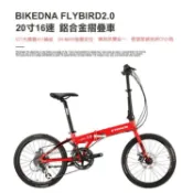 【康是美官方網購】BIKEDNA FLYBIRD2.0 20寸16速52T大齒盤451輪組碟剎煞變合一鋁合金摺疊車 SHIMANO指撥定位搭載培林52T跑車大盤便捷前後快拆-紅色_廠商直送