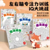 【百寶袋】現貨 魔綫迷宮左右腦思維專註力大挑戰 迷宮大冒險 智力開發訓練 左右腦思 專注力訓練 數字連線畫 益智 早教