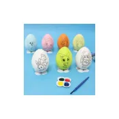 (店+)DIY彩繪蛋 動物卡通彩繪蛋 附顏料(大)/一個入 復活節彩蛋 彩繪蛋上色套裝組-YF7090
