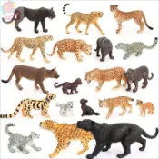 兒童科敎玩具 仿真動物模型 獵豹雪豹黑豹金錢豹科敎認知擺件