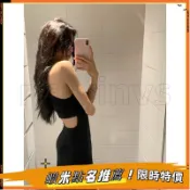 【吊帶洋裝】夏季法式鏤空性感修身 開叉露背長裙 包臀大擺裙 黑色辣妹洋裝 新款顯瘦 度假穿搭 🧊夏季必备🧊吊帶洋裝