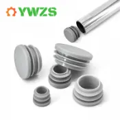 16mm-60mm 灰色消隱端蓋圓形塑料 PVC 空心蓋家具桌椅腿管孔塞外部橡膠蓋內部腳墊支架保護器