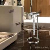 挑戰低價🔥 老式剃須刀架 刮鬍刀收納架 手動剃須刀架 檯面剃須刀架 不銹鋼 304不銹鋼 瀝水通風 通用刀頭 檯面收納