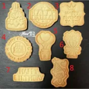 New妞餅舖～86 生日系列造型手工餅乾 收涎餅乾  生日禮 生日蛋糕 鮮花 氣球 愛心熊 奶油餅乾 壓模餅乾 糕餅點心