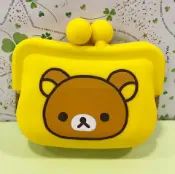 【震撼精品百貨】Rilakkuma San-X 拉拉熊懶懶熊 矽膠珠扣零錢包 大頭黃#19790 震撼日式精品百貨