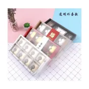 (店+)嚴選~台灣現貨  8粒裝 月餅盒 63 80克月餅盒 半透明磨砂月餅盒 雪媚娘盒 蛋黄酥盒 月餅包装盒  牛軋糖盒
