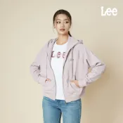 Lee 草寫小LOGO連帽外套 女 淺粉 LB513008137