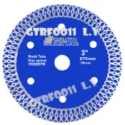 SHDIATOOL 3英吋 1.3mm X波鑽石鋸片 75mm 76mm 10mm