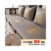 (店+)復古老式麻布沙發坐墊客制🌈薄款實木沙發墊款式A 可拆洗高密度海綿沙發墊 定制紅木羅漢床坐墊 中式防水防滑三人位海綿坐墊
