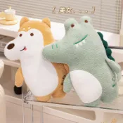 玩偶 卡通可愛呆萌站姿動物抱枕抓娃娃機玩偶毛絨玩具抱枕跨境批發bb628