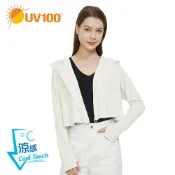 【UV100】抗UV Apex涼感彈性連帽披風防曬外套-女(AE23122) 蝦皮獨家款