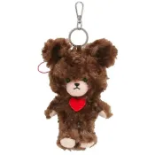 震撼日式精品百貨 【震撼精品百貨】上學熊The bears school~日本小熊學校 絨毛玩偶吊飾 鑰匙圈-愛心*20688
