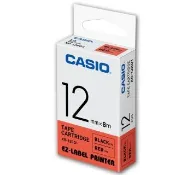 【CASIO 卡西歐】標籤機專用色帶-9mm紅底黑字(XR-9RD1)