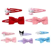 小禮堂 Sanrio 三麗鷗 造型鐵髮夾2入組 (蝴蝶結款) Kitty 美樂蒂 大耳狗 酷洛米