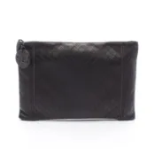 【DOKODEMO】【二手】Bottega BOTTEGA VENETA Second Bag 手拿包 編織壓花ブラウン皮革手拿包 男女通用 二手 B