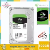 SEAGATE 希捷 BarraCuda ST500DM009 500GB 3.5 硬盤 7200 RPM 64MB 高