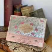 ☆Juicy☆日本 插畫 作品 英國 William Morris 草莓小偷 薔薇 花 100張 100枚 信紙書 便箋