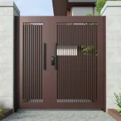 【客製化 訂金勿拍】鋁合金庭院門別墅花園入戶門戶外柵欄院子門不鏽鋼鐵藝單開子母門花園門 庭院鋁合金門 庭院大門