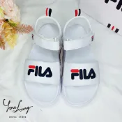 【Luxury】現貨 韓國代購 FILA 經典LOGO 魔鬼氈 涼鞋 黑 白 銀 防水 女款 夏季 親子款 魔術貼 厚底
