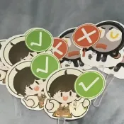 客製化 應援周邊 周深周邊演唱會應援對錯號扇子生米應援手持扇 可可巡演應援物料