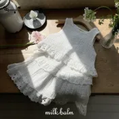 正韓MILK BALM☀️夏季新款｜素色背心花邊套裝【預購】 韓國童裝 韓國進口