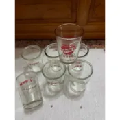 黑松汽水 綠洲果汁 香吉士 蘋果西打玻璃杯單件價