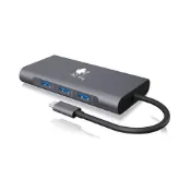 (店+)【3C PIG】十合一擴充槽 Type-C 轉 USB 3.0*3 / VGA*1 / RJ45