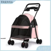 【台灣直售】 寵物用品 寵物推車貓咪狗狗可摺疊可拆洗餐盤外出手推車小型輕便寵物車泰迪