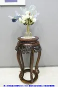 【台北二手家具】百豐悅 新北二手傢俱-二手 仿古家具 石面 40公分 圓形花架 花台 邊架 林口二手家具 內湖二手家具