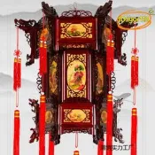 六角大紅燈籠 喬遷賀禮 春節過年戶外陽台吊掛裝飾 結婚喜慶佈置 居家庭院掛飾
