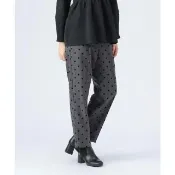 【BEAMS】官方旗艦館 BEAMS HEART / 女裝 植絨印花 圓點 長褲