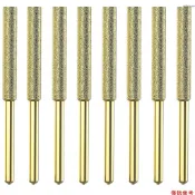 Kkmoon 8Pcs 電鋸鑽頭鍍鈦金剛石磨刀器高硬度電動電鋸銼刀