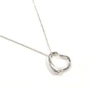 【日本直運 95 成新美品】蒂芙尼 TIFFANY&Co. 項鍊 經典愛心 艾爾莎柏提 銀 925 飾品