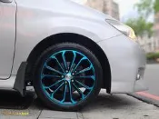 土城輪胎王 黑底+陽極藍 17吋鋁圈 5/100 原廠型 Z版 TOYOTA ALTIS WISH