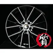 【質感輪業】全新鋁圈 18吋 亮黑車面 5/108 5/112 5/114.3 放射 樹枝