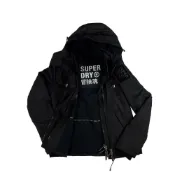 (店+)【Superdry】極度乾燥 黑色 女外套 鋪棉 防風衣 外套 三拉鍊 防風外套 平輸品機能外套 女外套 #9303